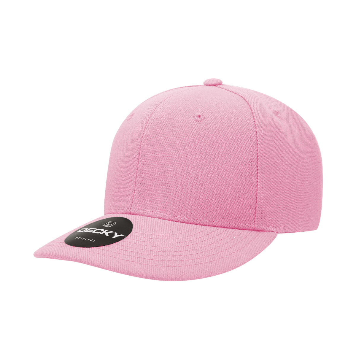 Decky 6 Panel Mid Profile Structured Acrylic/Polyester Cap | Decky 207 PNK Standard Hats