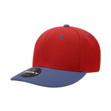 Decky 6 Panel Mid Profile Structured Acrylic/Polyester Cap | Decky 207 RED/NVY Standard Hats
