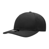 Decky 6 Panel Mid Profile Structured Acrylic/Polyester Snapback | Decky 1015 Black OSFM