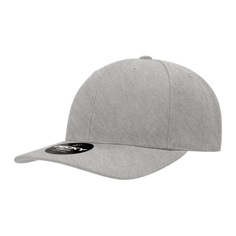 Decky 6 Panel Mid Profile Structured Acrylic/Polyester Snapback | Decky 1015 Heather Grey OSFM