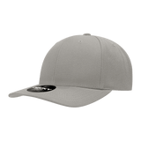 Decky 6 Panel Mid Profile Structured Acrylic/Polyester Snapback | Decky 1015 Light Grey OSFM