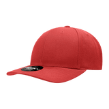 Decky 6 Panel Mid Profile Structured Acrylic/Polyester Snapback | Decky 1015 Red OSFM