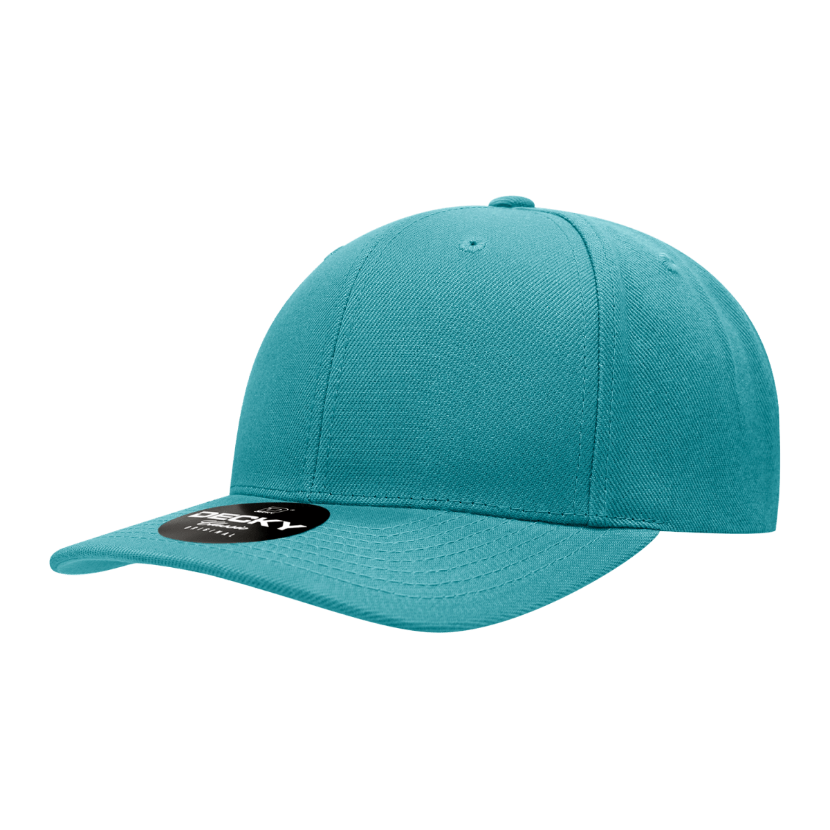 Decky 6 Panel Mid Profile Structured Acrylic/Polyester Snapback | Decky 1015 Teal OSFM