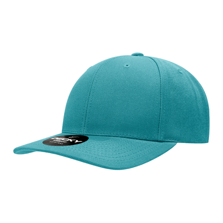 Decky 6 Panel Mid Profile Structured Acrylic/Polyester Snapback | Decky 1015 Teal OSFM