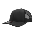 Decky 6 Panel Mid Profile Structured Acrylic/Polyester Trucker | Decky 1053 Black OSFM