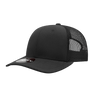 Decky 6 Panel Mid Profile Structured Acrylic/Polyester Trucker | Decky 1053 Black OSFM