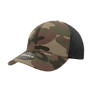 Decky 6 Panel Mid Profile Structured Camo Cap | Decky 1048 Woodland/Woodland/Black OSFM Hats