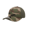 Decky 6 Panel Mid Profile Structured Camo Cap | Decky 1048 Woodland/Woodland/Olive OSFM Hats