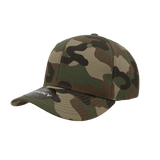 Decky 6 Panel Mid Profile Structured Camo Cap | Decky 1048 Woodland/Woodland/Woodland OSFM Hats