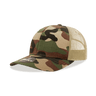 Decky 6 Panel Mid Profile Structured Camo Trucker | Decky 1054 Woodland/Woodland/Khaki OSFM