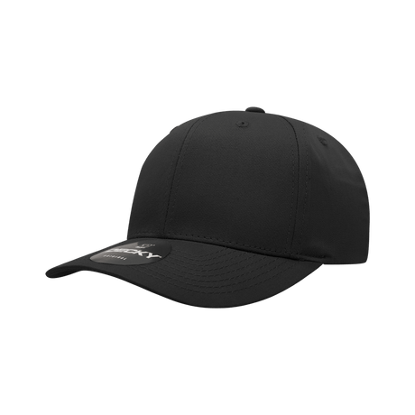 Decky 6 Panel Mid Profile Structured Cotton Blend Cap | Decky 6022 Black Standard