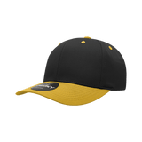 Decky 6 Panel Mid Profile Structured Cotton Blend Cap | Decky 6022 Black/Gold Standard