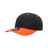 Decky 6 Panel Mid Profile Structured Cotton Blend Cap | Decky 6022 Black/Orange Standard