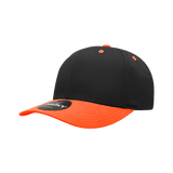 Decky 6 Panel Mid Profile Structured Cotton Blend Cap | Decky 6022 Black/Orange Standard