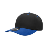 Decky 6 Panel Mid Profile Structured Cotton Blend Cap | Decky 6022 Black/Royal Standard