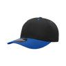 Decky 6 Panel Mid Profile Structured Cotton Blend Cap | Decky 6022 Black/Royal Standard