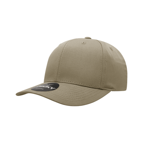 Decky 6 Panel Mid Profile Structured Cotton Blend Cap | Decky 6022 Khaki Standard