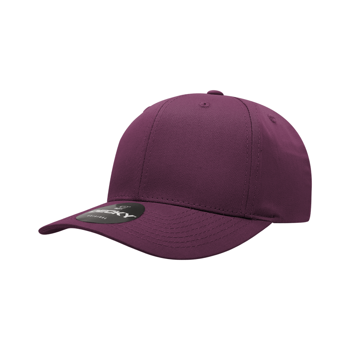 Decky 6 Panel Mid Profile Structured Cotton Blend Cap | Decky 6022 Maroon Standard