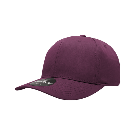 Decky 6 Panel Mid Profile Structured Cotton Blend Cap | Decky 6022 Maroon Standard