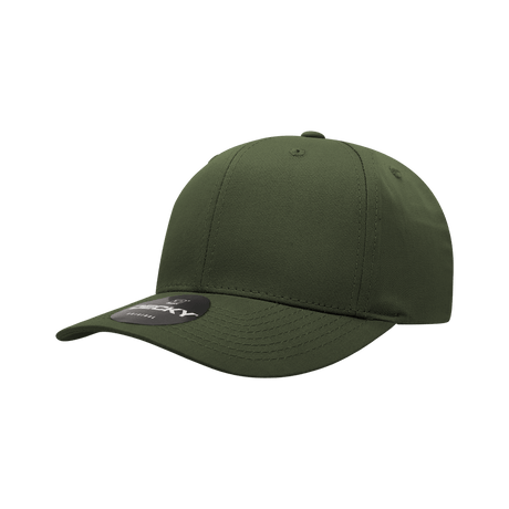 Decky 6 Panel Mid Profile Structured Cotton Blend Cap | Decky 6022 Olive Standard
