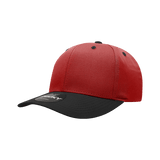 Decky 6 Panel Mid Profile Structured Cotton Blend Cap | Decky 6022 Red/Black Standard