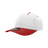 Decky 6 Panel Mid Profile Structured Cotton Blend Cap | Decky 6022 White/Red Standard
