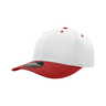 Decky 6 Panel Mid Profile Structured Cotton Blend Cap | Decky 6022 White/Red Standard