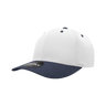 Decky 6 Panel Mid Profile Structured Cotton Blend Cap | Decky 6022 Wht/Nvy Standard