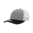 Decky 6 Panel Mid Profile Structured Cotton Blend Trucker | Decky 6021 BLACK/GREY/WHITE Standard