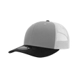 Decky 6 Panel Mid Profile Structured Cotton Blend Trucker | Decky 6021 BLACK/GREY/WHITE Standard