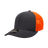 Decky 6 Panel Mid Profile Structured Cotton Trucker | Decky 4006 Charcoal/Neon Orange OSFM