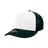 Decky 6 Panel Mid Profile Structured Cotton Trucker | Decky 4006 Forest/White/Forest OSFM