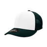 Decky 6 Panel Mid Profile Structured Cotton Trucker | Decky 4006 Forest/White/Forest OSFM