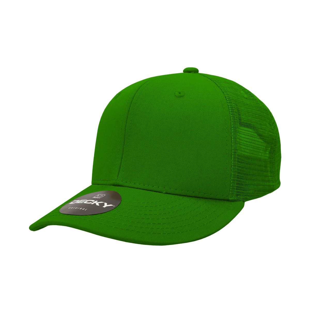 Decky 6 Panel Mid Profile Structured Cotton Trucker | Decky 4006 Kelly OSFM