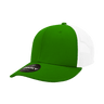 Decky 6 Panel Mid Profile Structured Cotton Trucker | Decky 4006 Kelly/White OSFM