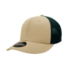 Decky 6 Panel Mid Profile Structured Cotton Trucker | Decky 4006 Khaki/Forest OSFM