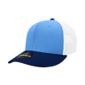 Decky 6 Panel Mid Profile Structured Cotton Trucker | Decky 4006 Navy/Sky/White OSFM