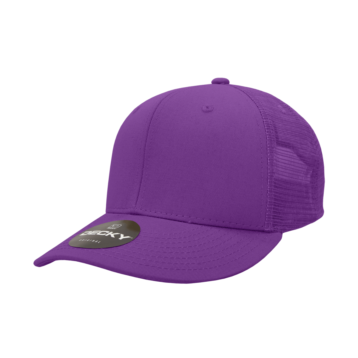 Decky 6 Panel Mid Profile Structured Cotton Trucker | Decky 4006 Purple OSFM