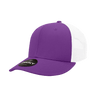 Decky 6 Panel Mid Profile Structured Cotton Trucker | Decky 4006 Purple/White OSFM