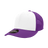 Decky 6 Panel Mid Profile Structured Cotton Trucker | Decky 4006 Purple/White/Purple OSFM