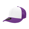 Decky 6 Panel Mid Profile Structured Cotton Trucker | Decky 4006 Purple/White/Purple OSFM