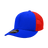 Decky 6 Panel Mid Profile Structured Cotton Trucker | Decky 4006 Royal/Red OSFM