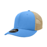 Decky 6 Panel Mid Profile Structured Cotton Trucker | Decky 4006 Sky/Khaki OSFM