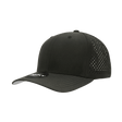 Decky 6 Panel Mid Profile Structured Perforated Performance Cap | Decky 6227 Black Black Hats