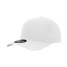 Decky 6 Panel Mid Profile Structured Perforated Performance Cap | Decky 6227 White White Hats