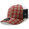 Decky 6 Panel Mid Profile Structured Plaid Trucker | Decky 6017 6017 - 101 OSFM