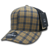 Decky 6 Panel Mid Profile Structured Plaid Trucker | Decky 6018 6018 - 121 OSFM