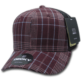 Decky 6 Panel Mid Profile Structured Plaid Trucker | Decky 6018 6018 - 125 OSFM