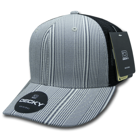 Decky 6 Panel Mid Profile Structured Plaid Trucker | Decky 6018 6018 - 132 OSFM