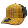 Decky 6 Panel Mid Profile Structured Plaid Trucker | Decky 6018 6018 - 135 OSFM